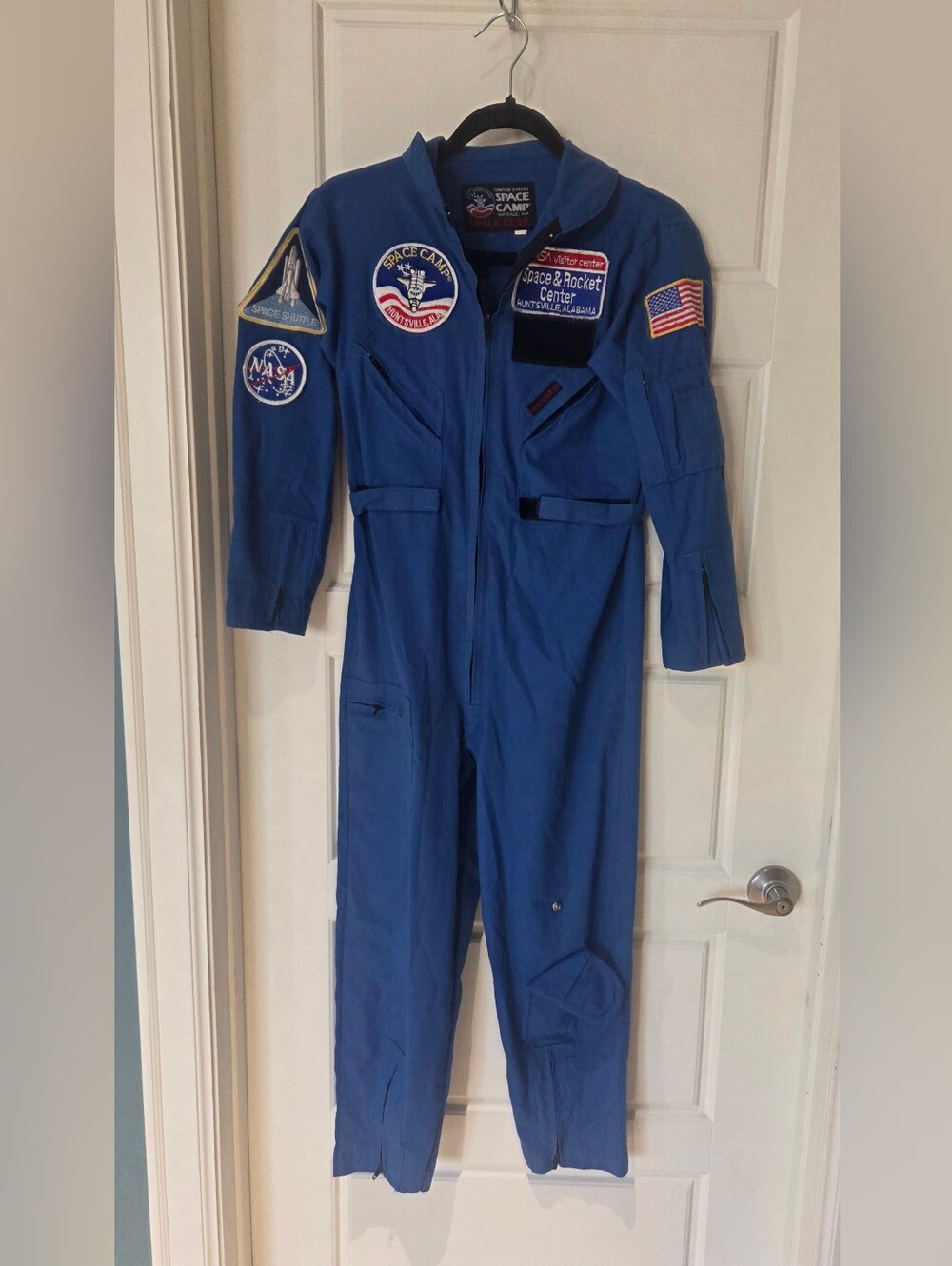 Authentic US NASA Space Camp Blue Flight Jumpsuit 5 Patches